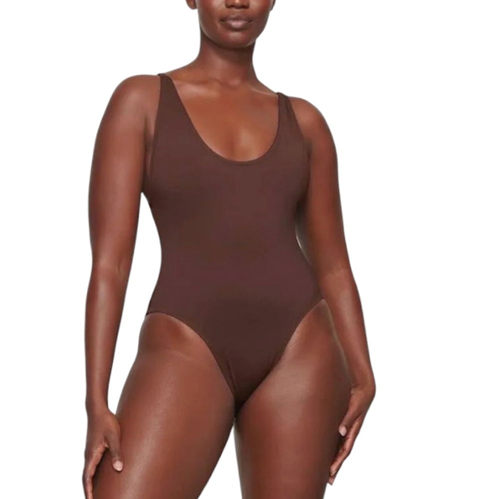 SKIMS Chocolate Brown One-Piece Swimsuit